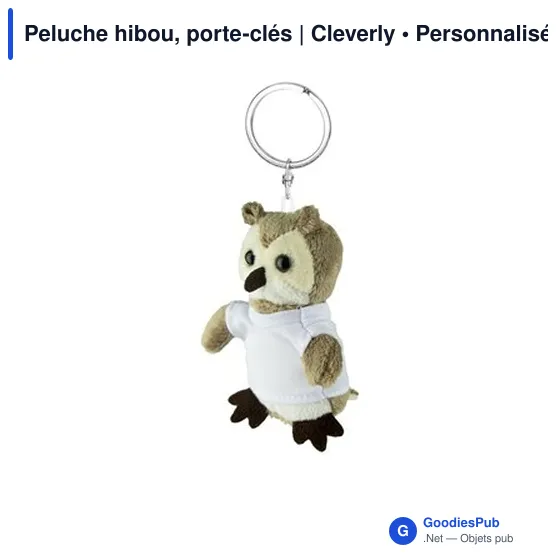 Peluche hibou personnalisable avec logo - Cleverly - Image 4