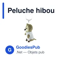 Peluche hibou personnalisable avec logo - Cleverly - Miniature 5