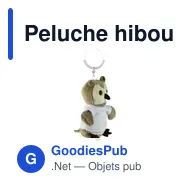 Peluche hibou personnalisable avec logo - Cleverly - Miniature 6