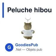 Peluche hibou personnalisable avec logo - Cleverly - Miniature 7