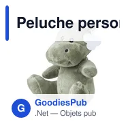 Peluche personnalisable 'Hippopotame' Geraldine avec logo - Miniature 1