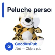 Peluche personnalisable 'Léopard' avec logo - Lauren - Miniature 1