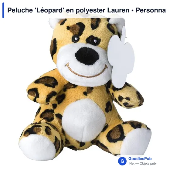 Peluche personnalisable 'Léopard' avec logo - Lauren - Image 1
