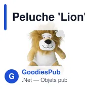 Peluche personnalisable 'Lion' en polyester avec logo - Miniature 1