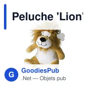 Peluche personnalisable 'Lion' en polyester avec logo - Miniature 2