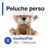 Peluche personnalisable 'Lion' Frank avec logo - Miniature 1