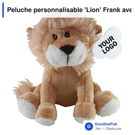 Peluche personnalisable 'Lion' Frank avec logo