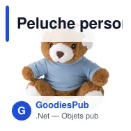 Peluche personnalisable 'Ours' Alessandro avec logo - Miniature 2