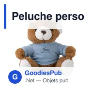 Peluche personnalisable 'Ours' Alessandro avec logo - Miniature 3