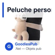 Peluche personnalisable 'Ours' avec logo et couverture polaire - Miniature 1