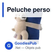 Peluche personnalisable 'Ours' avec logo et couverture polaire - Miniature 3