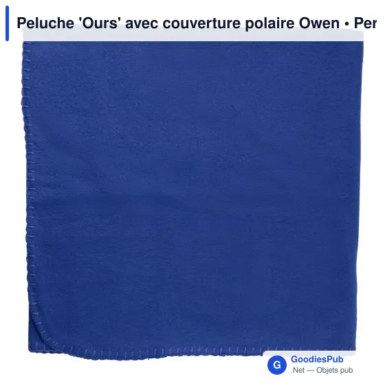 Peluche personnalisable 'Ours' avec logo et couverture polaire - Image 7