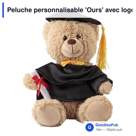 Peluche personnalisable 'Ours' avec logo - Magnus