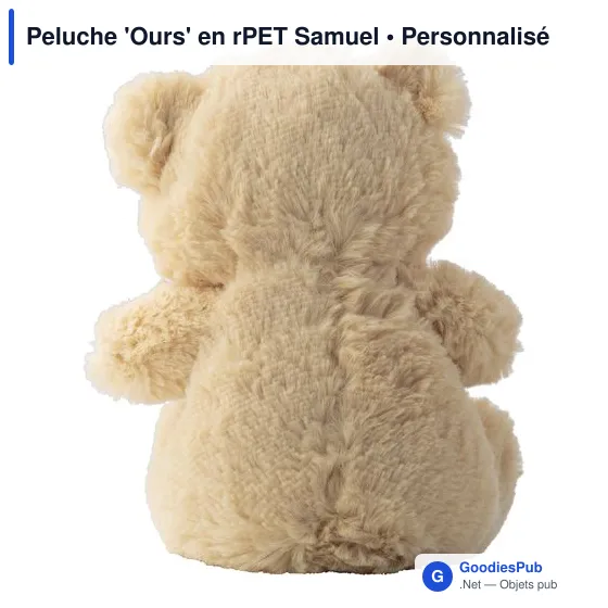 Peluche personnalisable 'Ours' en rPET avec logo - Image 3