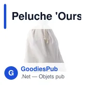 Peluche personnalisable 'Ours' en rPET avec logo - Miniature 4