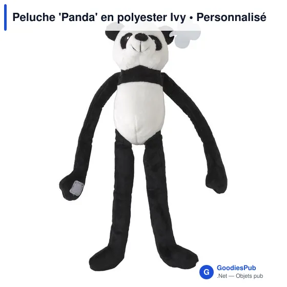 Peluche personnalisable 'Panda' avec logo - Ivy - Image 1