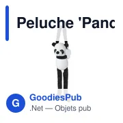 Peluche personnalisable 'Panda' avec logo - Ivy - Miniature 2