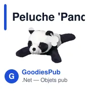 Peluche personnalisable 'Panda' Leila avec logo - Miniature 1