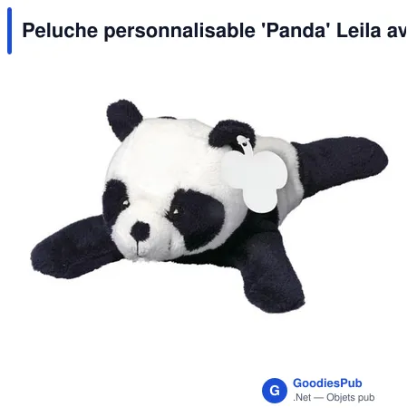 Peluche personnalisable 'Panda' Leila avec logo