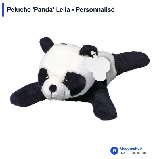 Peluche personnalisable 'Panda' Leila avec logo - Image 1