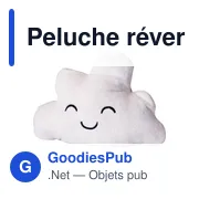 Peluche réversible personnalisable 'Nuage' avec logo - Miniature 1