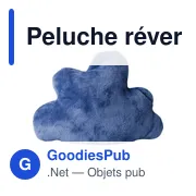 Peluche réversible personnalisable 'Nuage' avec logo - Miniature 2