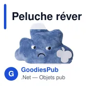 Peluche réversible personnalisable 'Nuage' avec logo - Miniature 3