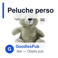Peluche personnalisable 'souris' Lia avec logo - Miniature 1