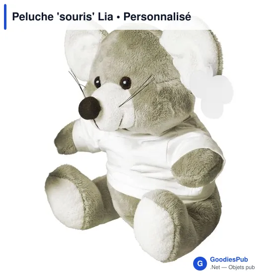 Peluche personnalisable 'souris' Lia avec logo - Image 2
