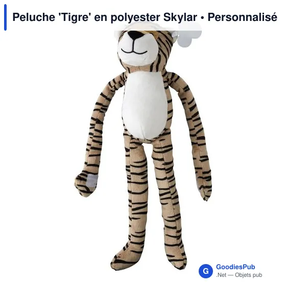 Peluche personnalisable 'Tigre' avec logo - Skylar - Image 1