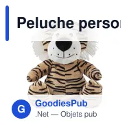 Peluche personnalisable 'Tigre' Hector avec logo - Miniature 1