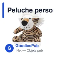 Peluche personnalisable 'Tigre' Hector avec logo - Miniature 2