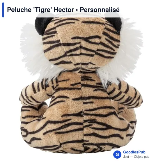 Peluche personnalisable 'Tigre' Hector avec logo - Image 3