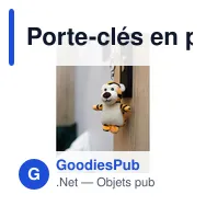 Porte-clés en peluche personnalisable Tigre avec logo - Miniature 2