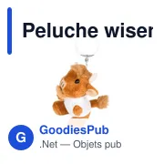 Porte-clés en peluche personnalisable avec logo - Wisent Vincent - Miniature 3
