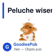 Porte-clés en peluche personnalisable avec logo - Wisent Vincent - Miniature 5