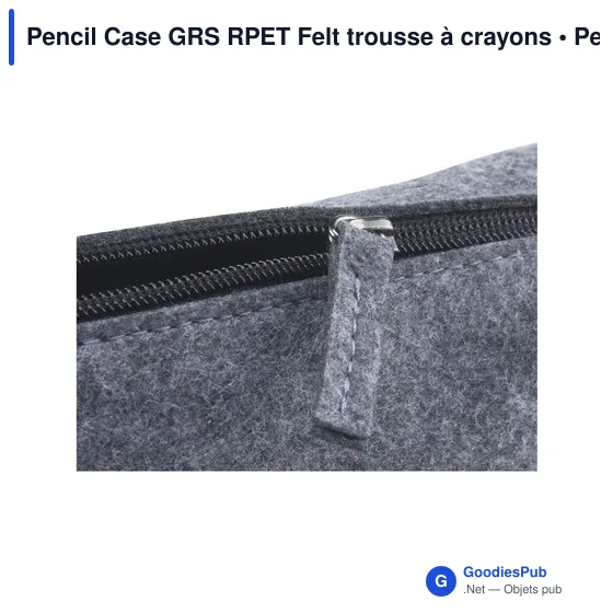 Trousse à crayons personnalisable en feutre RPET - Logo bienvenu - Image 2