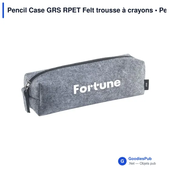 Trousse à crayons personnalisable en feutre RPET - Logo bienvenu - Image 11