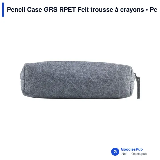 Trousse à crayons personnalisable en feutre RPET - Logo bienvenu - Image 6