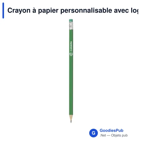 Crayon à papier personnalisable avec logo - Pencil crayon de bois