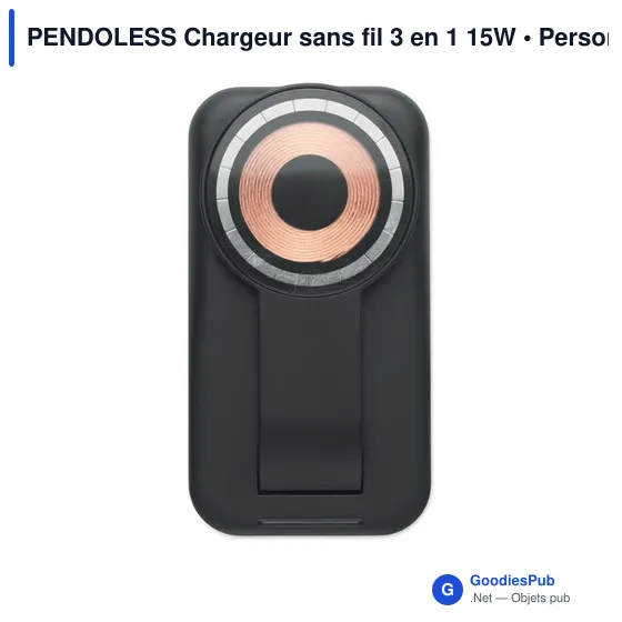 Chargeur sans fil 3 en 1 personnalisable avec logo - PENDOLESS - Image 6