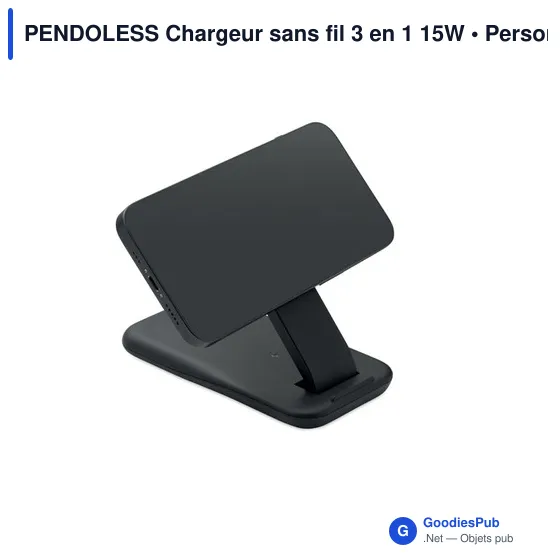 Chargeur sans fil 3 en 1 personnalisable avec logo - PENDOLESS - Image 8