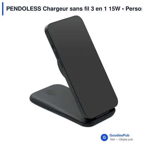 Chargeur sans fil 3 en 1 personnalisable avec logo - PENDOLESS - Image 9
