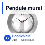 Pendule murale personnalisable en plastique avec logo - Ali - Miniature 1