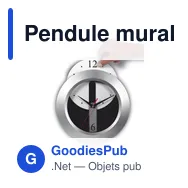 Pendule murale personnalisable en plastique avec logo - Ali - Miniature 3