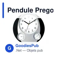 Pendule Prego personnalisable avec logo pour bureau - Miniature 3