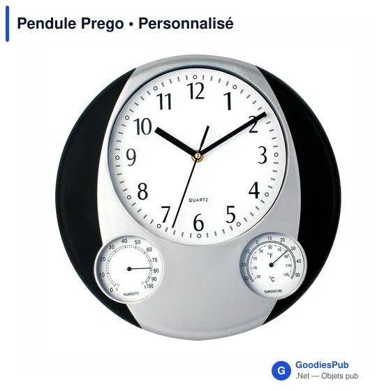 Pendule Prego personnalisable avec logo pour bureau - Image 3