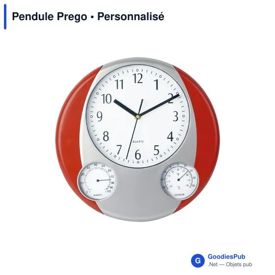 Pendule Prego personnalisable avec logo pour bureau - Image 4