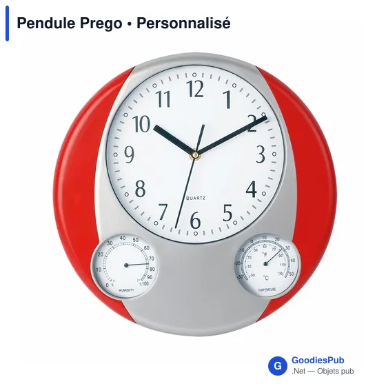 Pendule Prego personnalisable avec logo pour bureau - Image 5