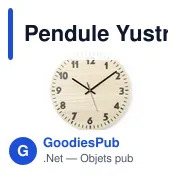 Pendule Yustry personnalisable avec logo pour entreprise - Miniature 1